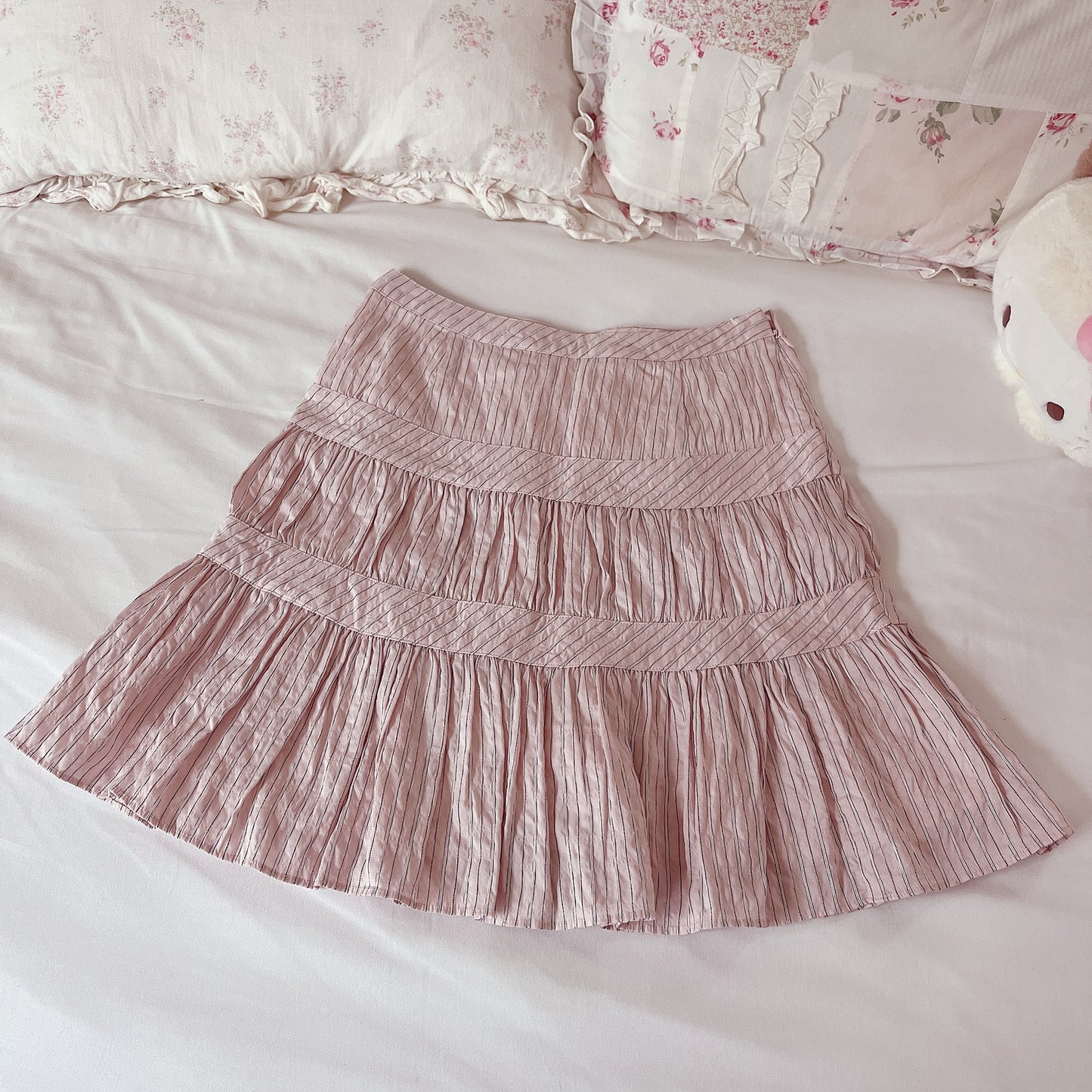 emily temple cute pink midi skirt