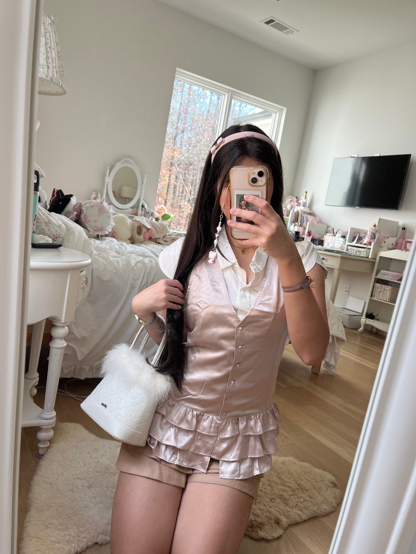 lace back button down