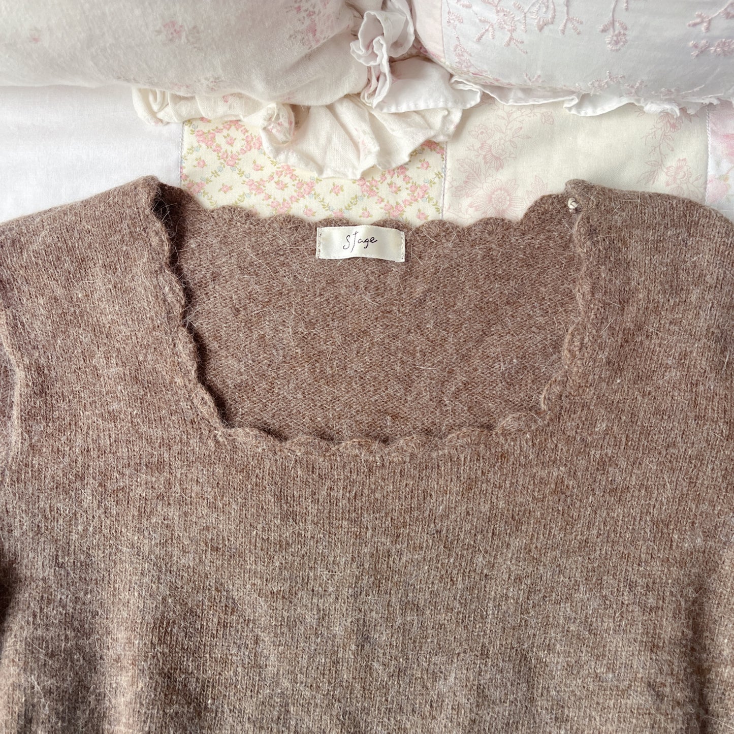 brown wool mini dress