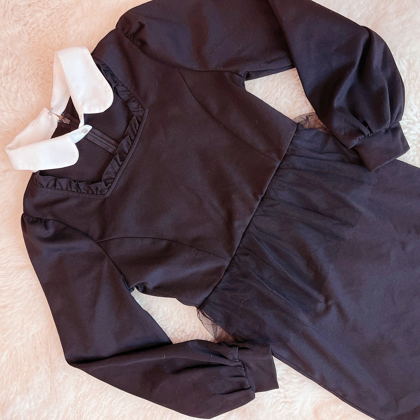 ank rouge simple black peplum dress
