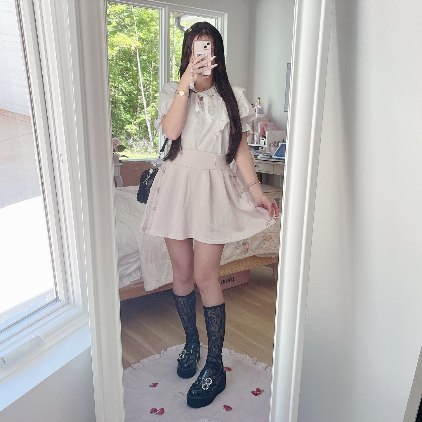 dearmyloverose pink skirt