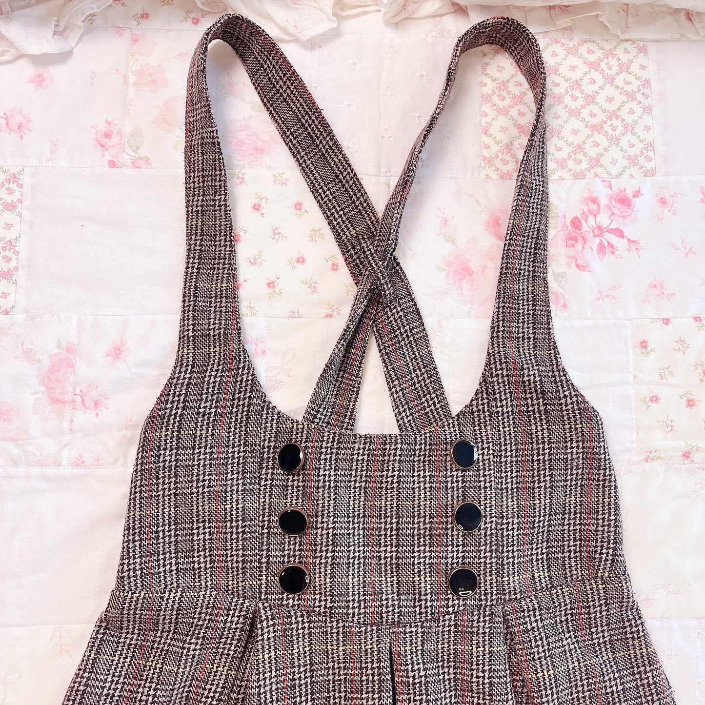 brown tweedy jumper skirt