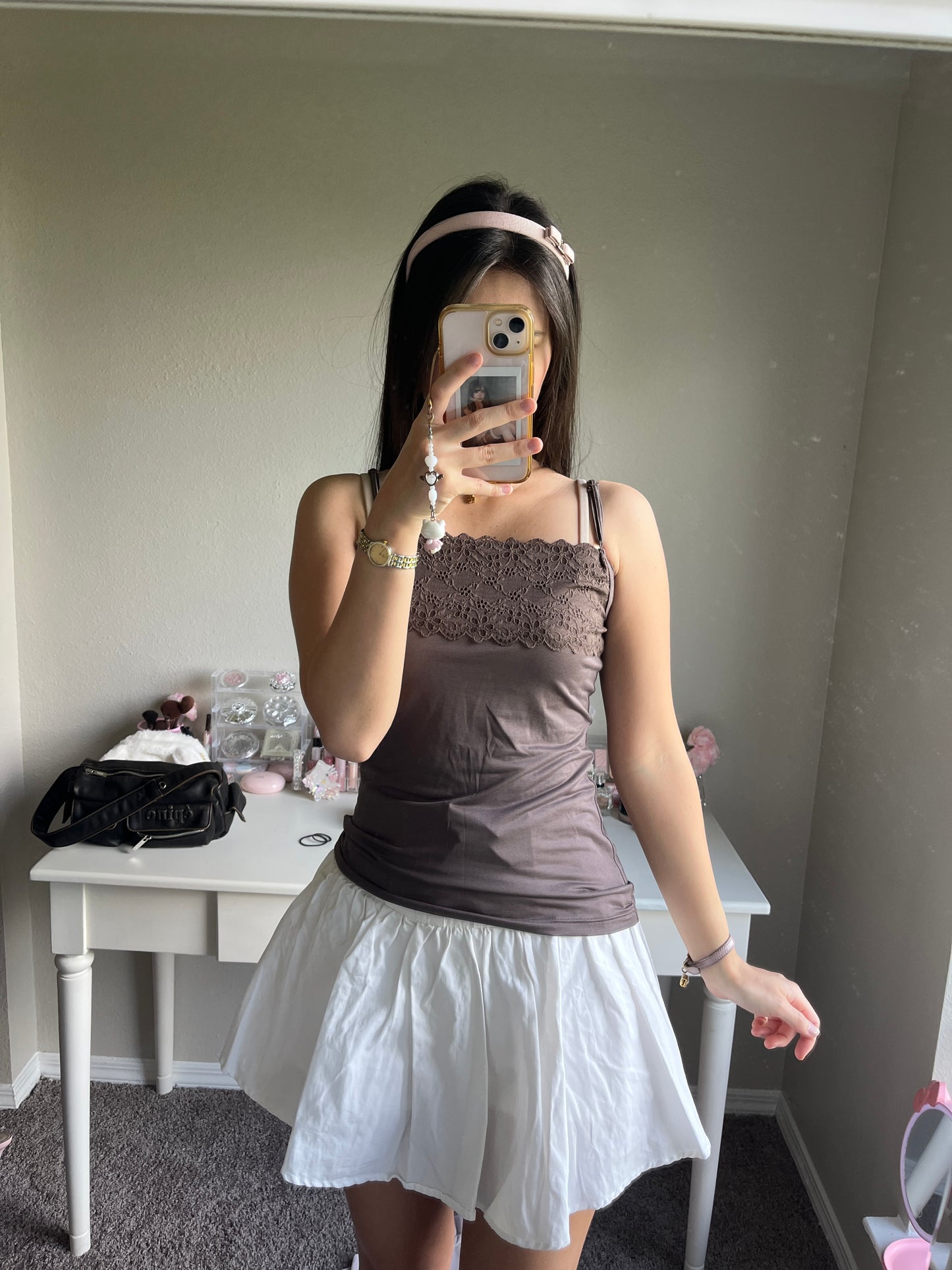 charcoal brown camisole