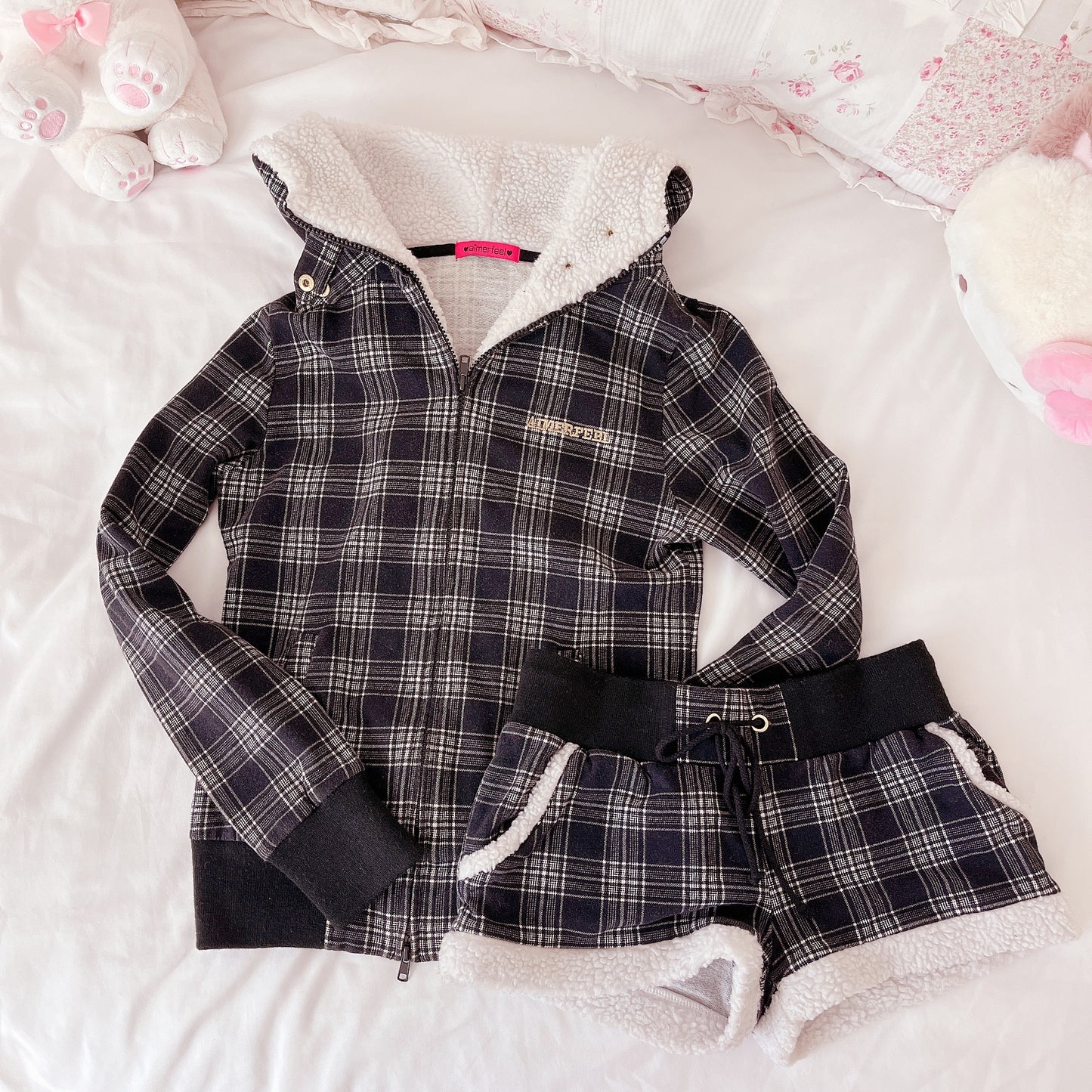 aimerfeel plaid roomwear set