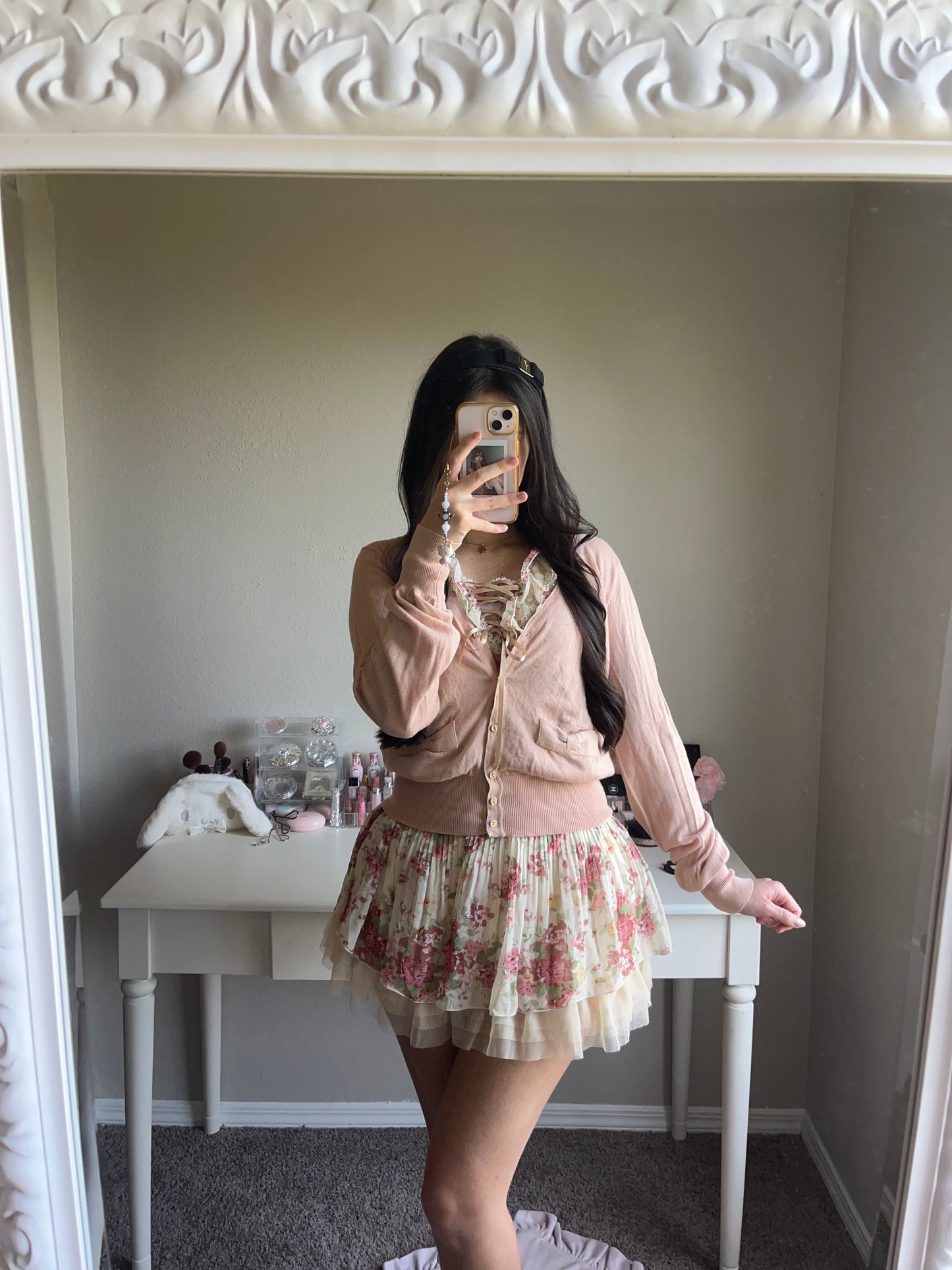 sienna mauve ribbon cardigan