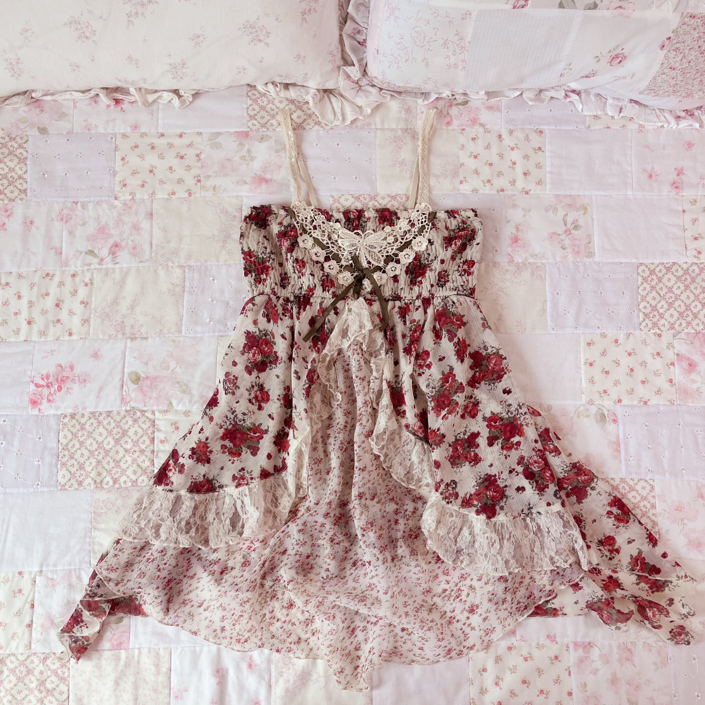 rose bouquet mini cami dress