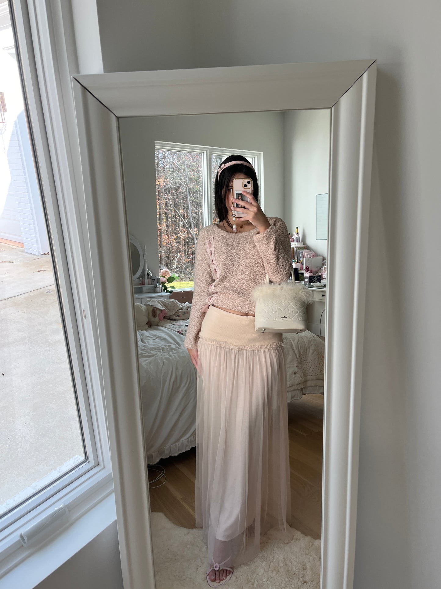 pink ballerina maxi skirt