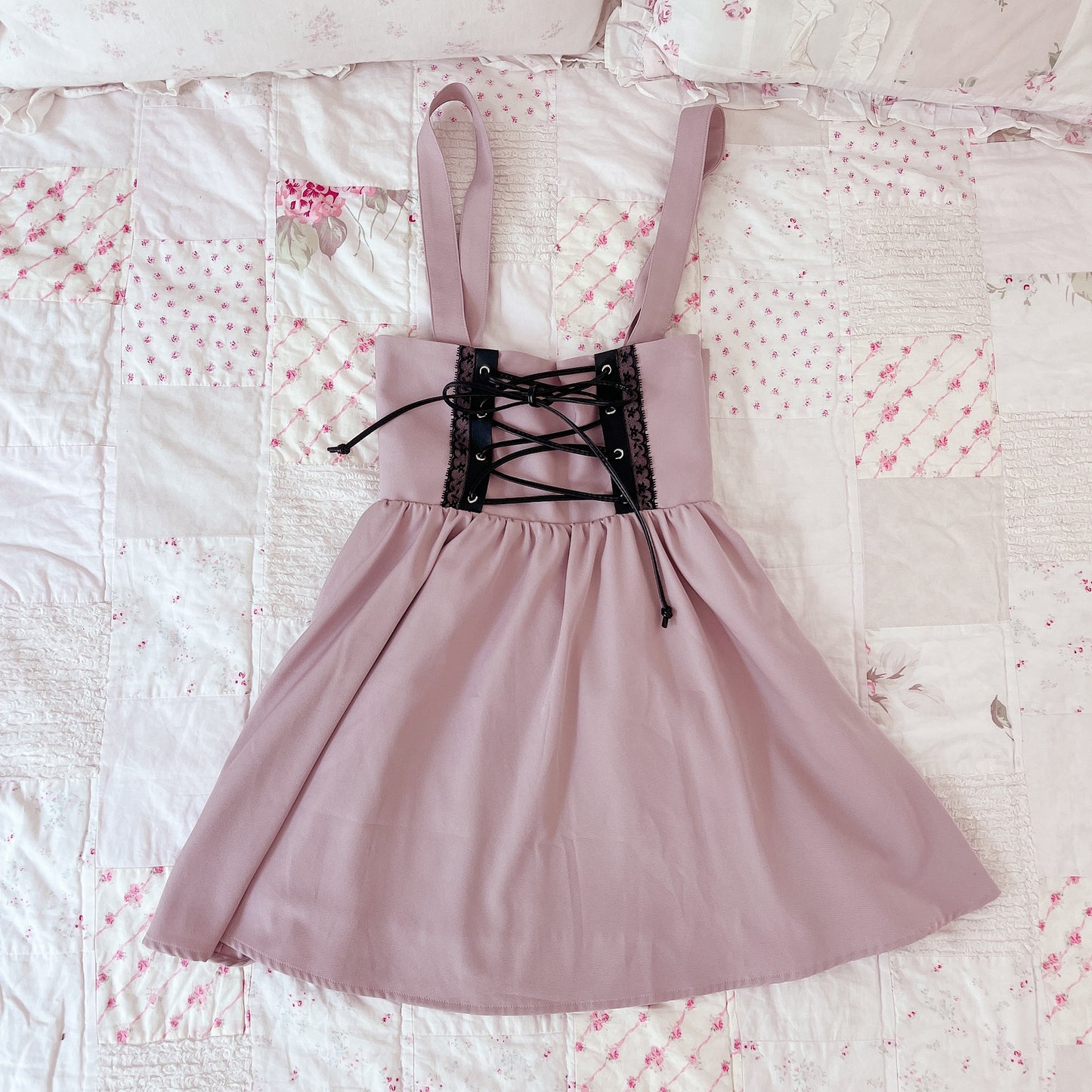 ank rouge mauve lace up jsk