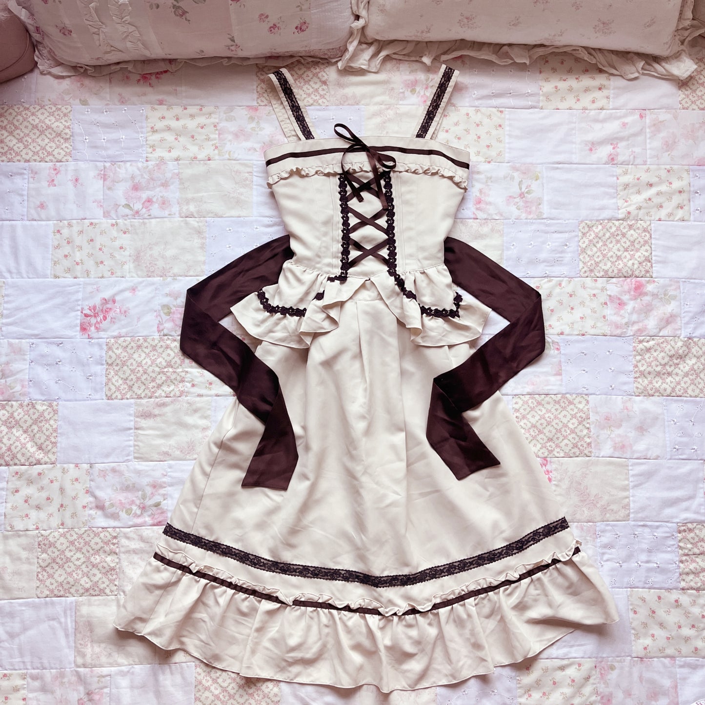 beige renaissance two piece set
