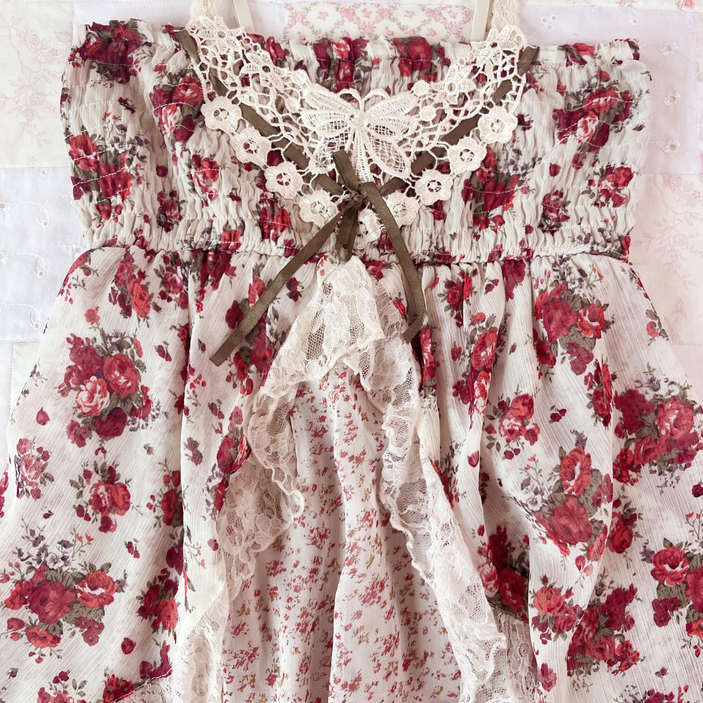 rose bouquet mini cami dress