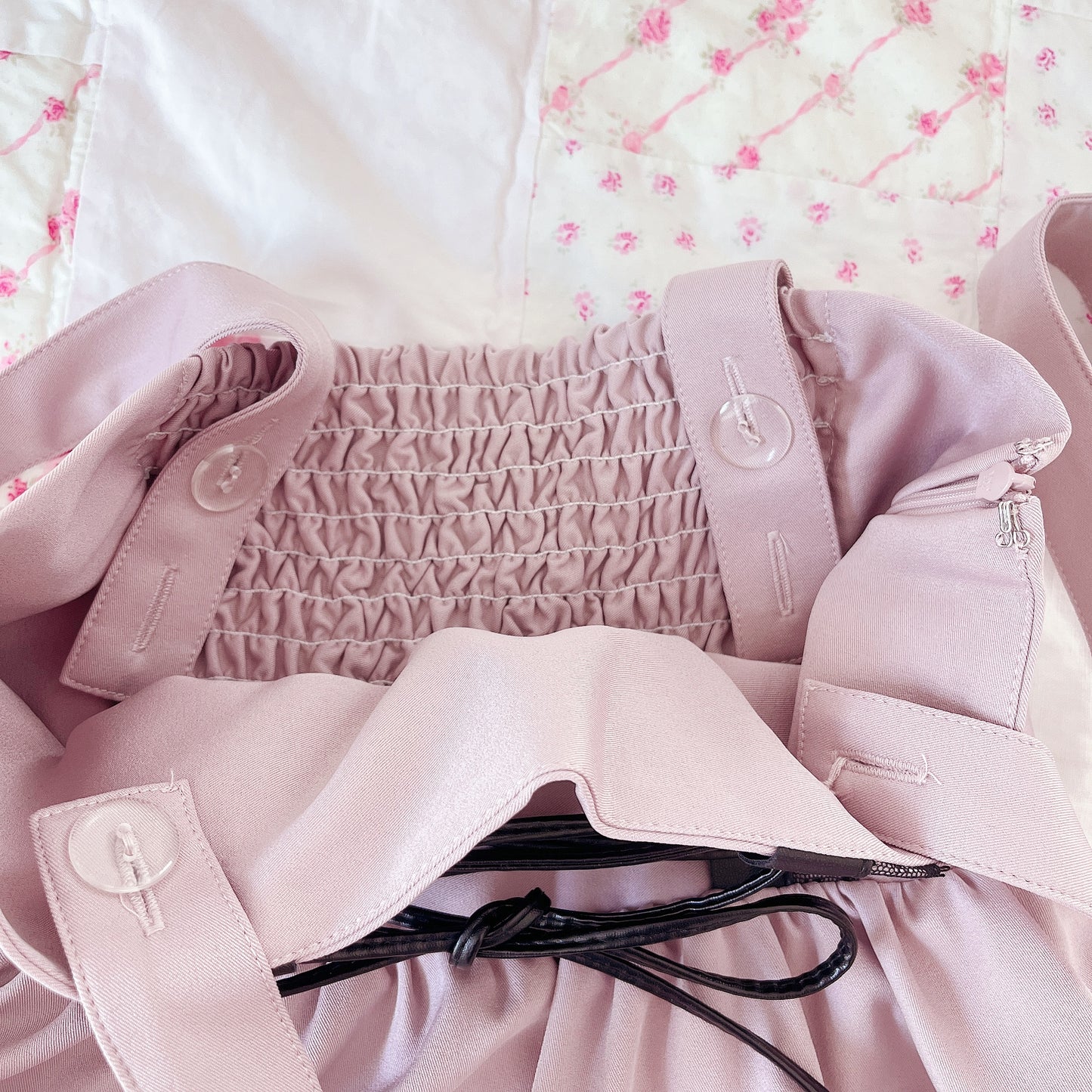 ank rouge mauve lace up jsk