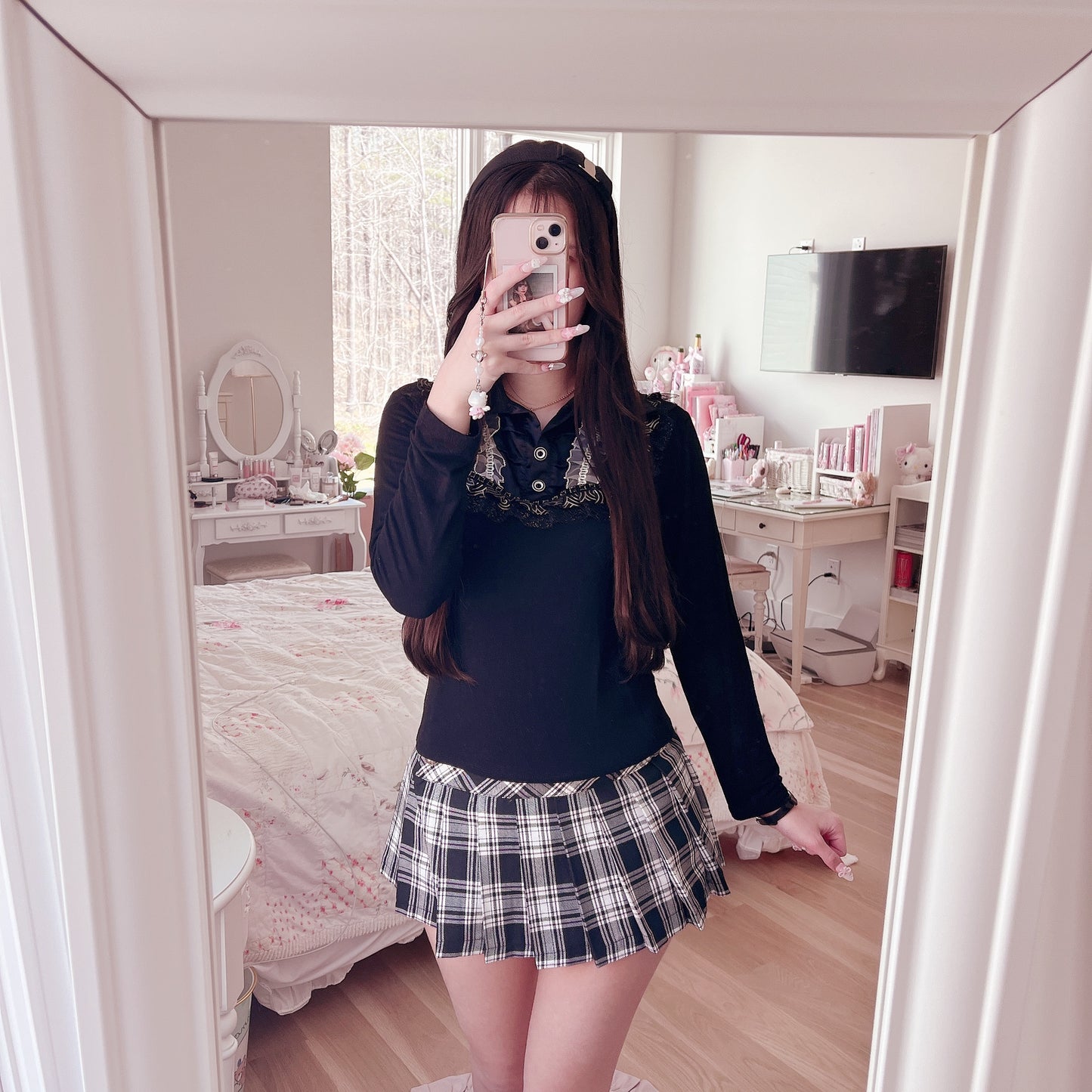 soft knit 1/4 button collared top