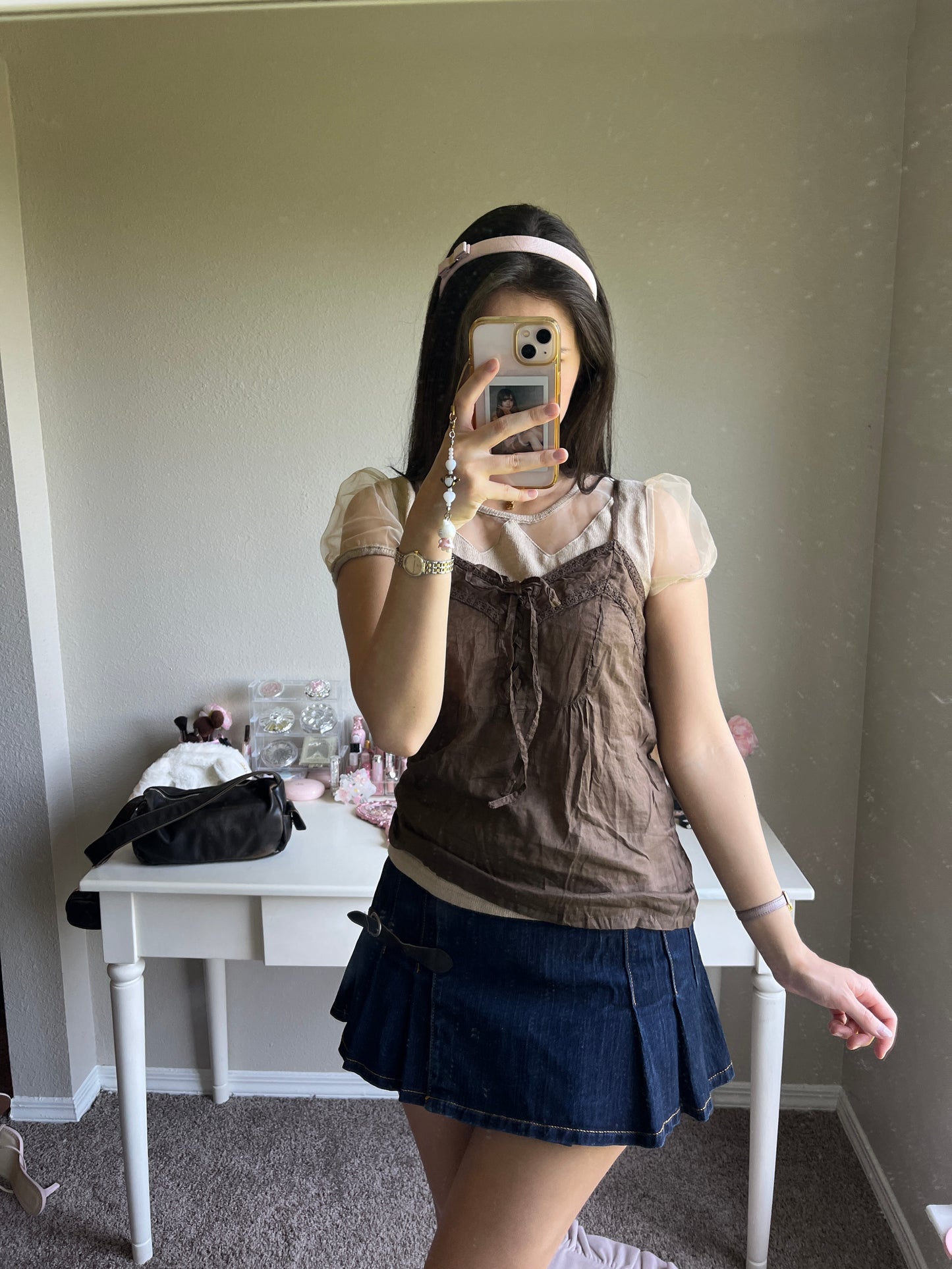 brown layering camisole