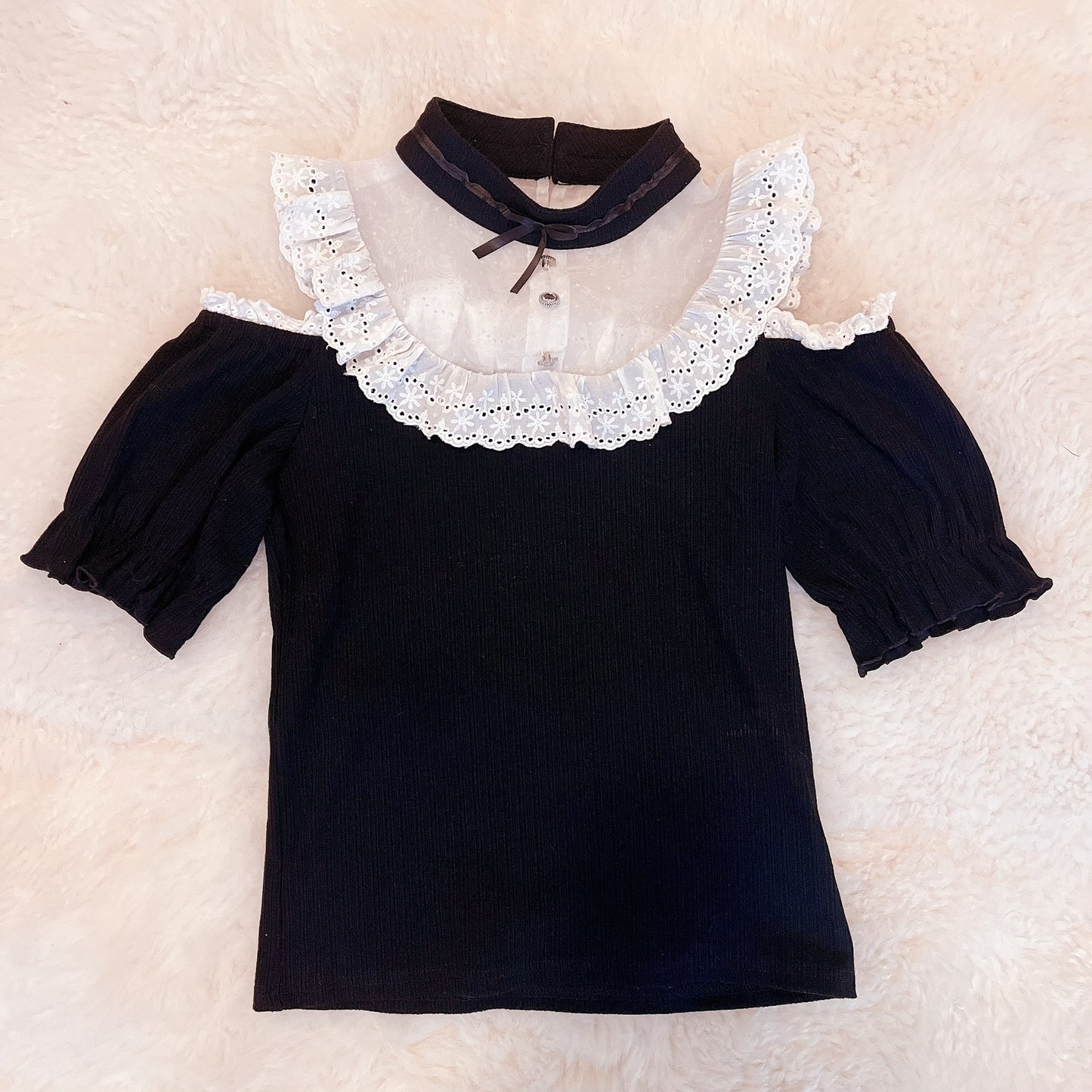 ank rouge black and white knit
