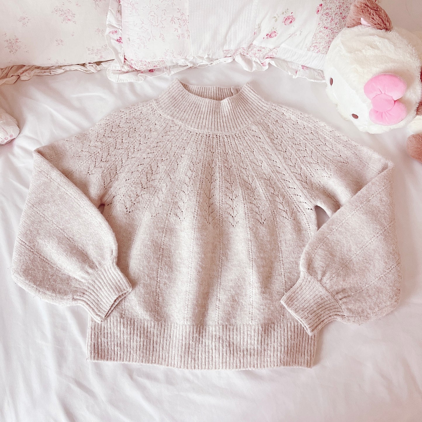 feroux baby pink knit sweater