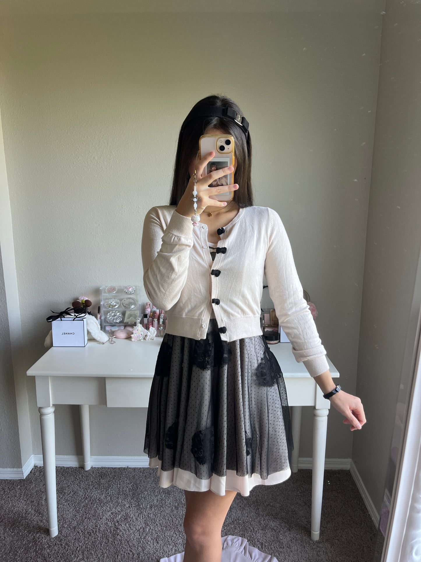 lace overlay larme dress