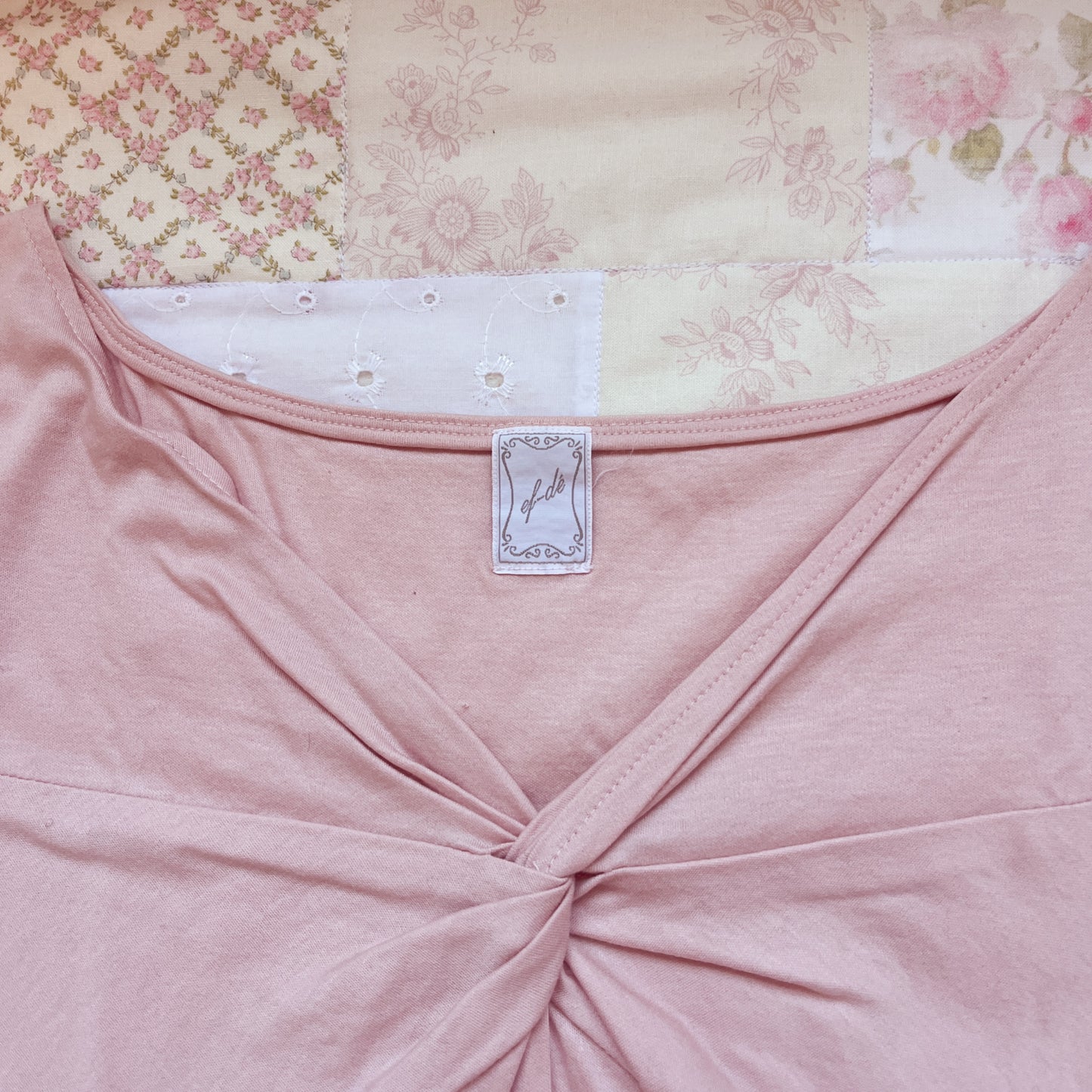 mauve vneck top
