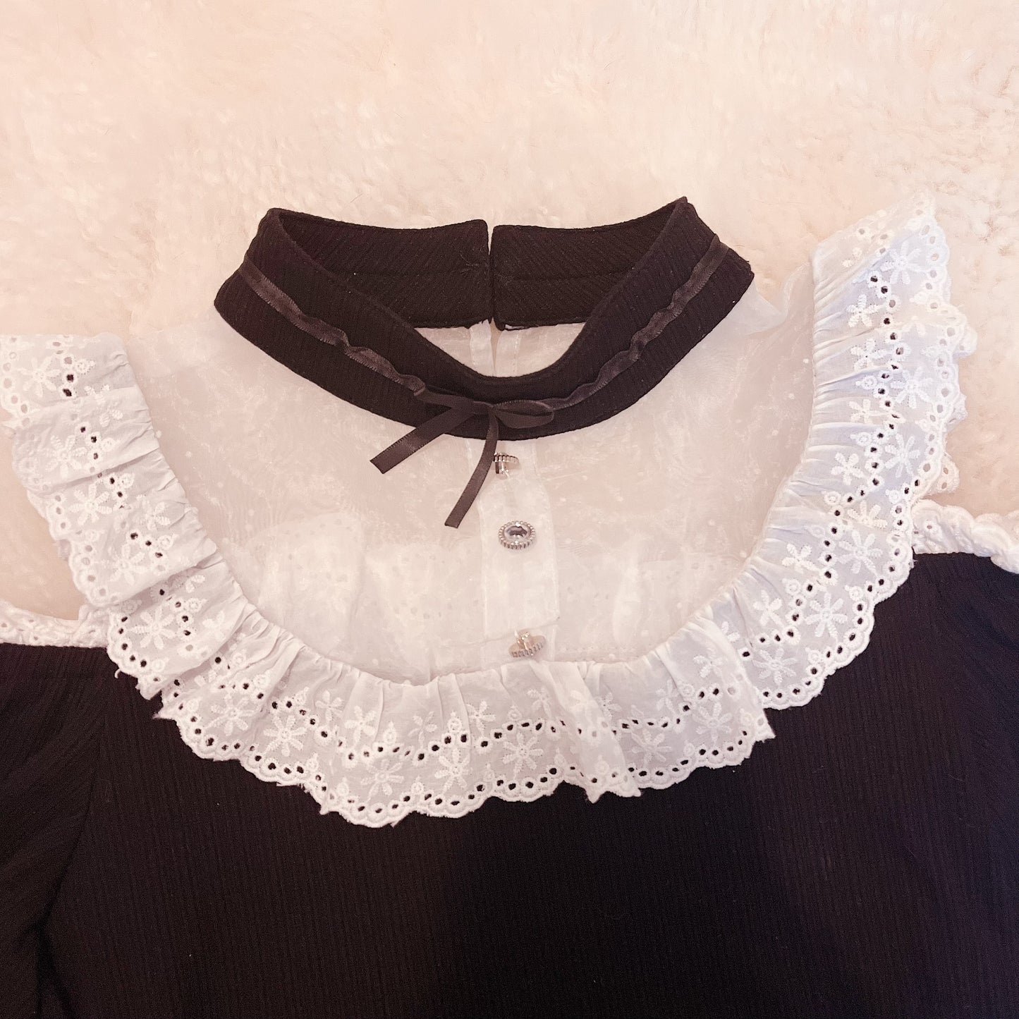 ank rouge black and white knit