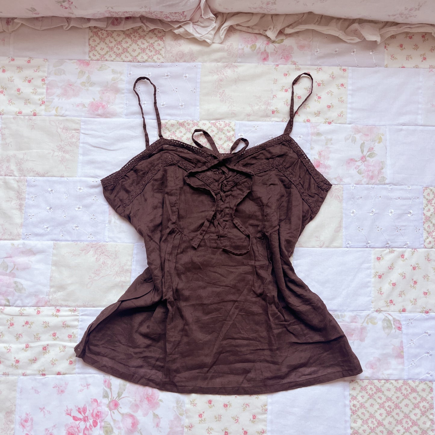 brown layering camisole