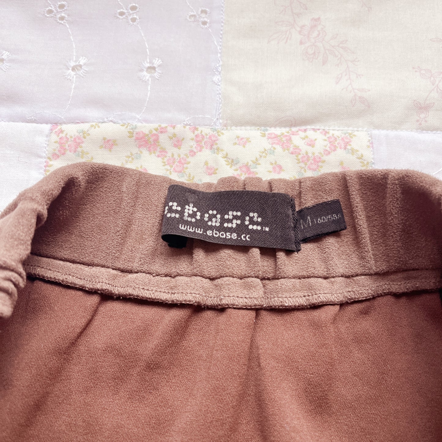 brown suede flowy skirt