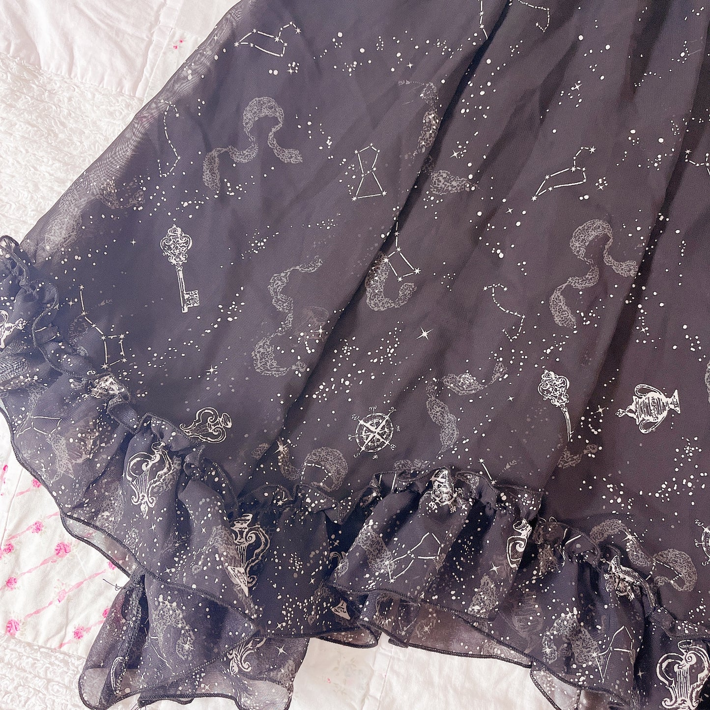 black constellation two-way skirt