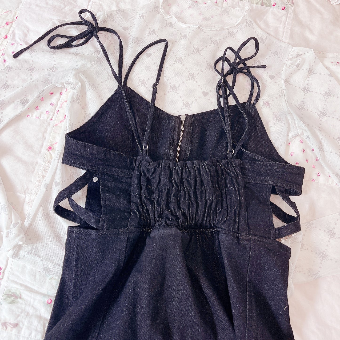 pium denim jsk and shirt set