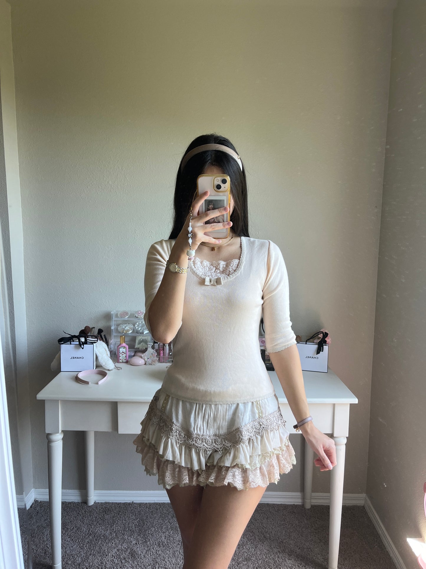 warm pink milkmaid knit