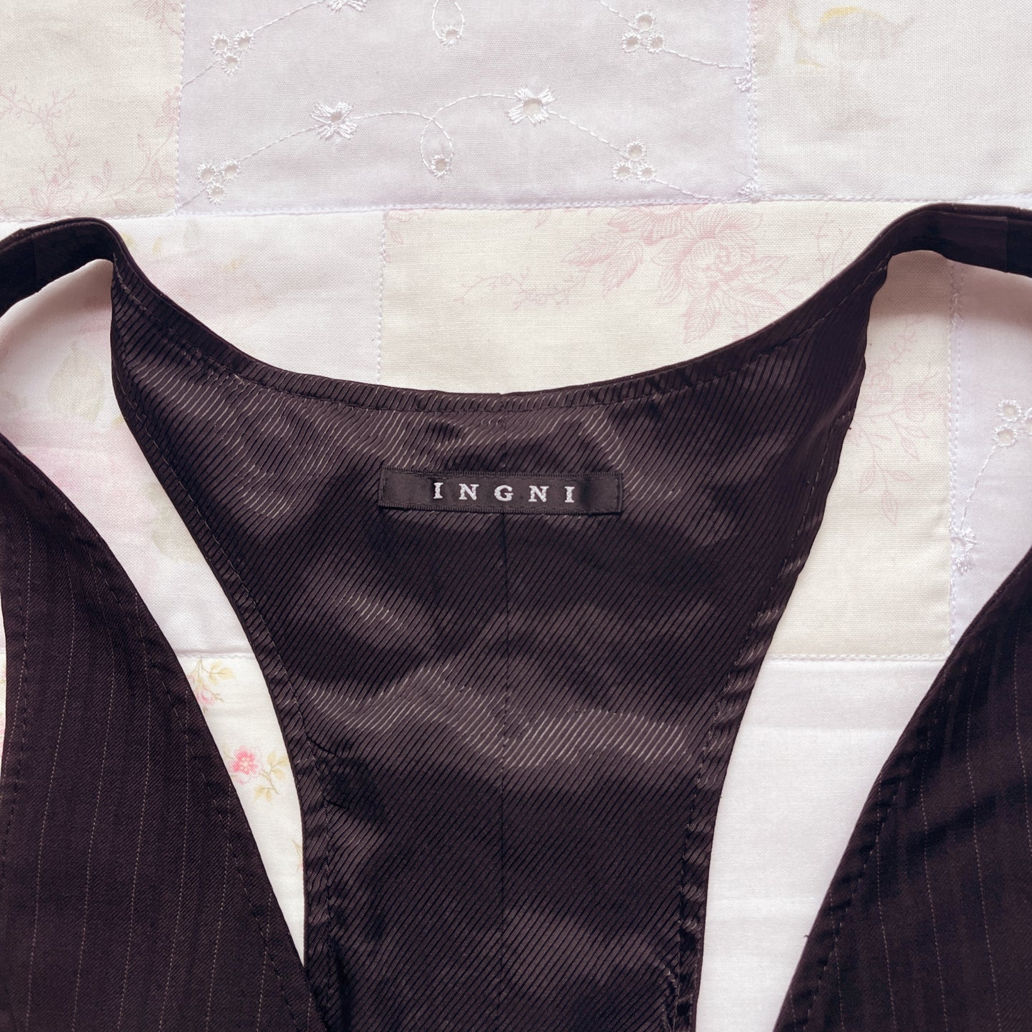black mini bustier vest