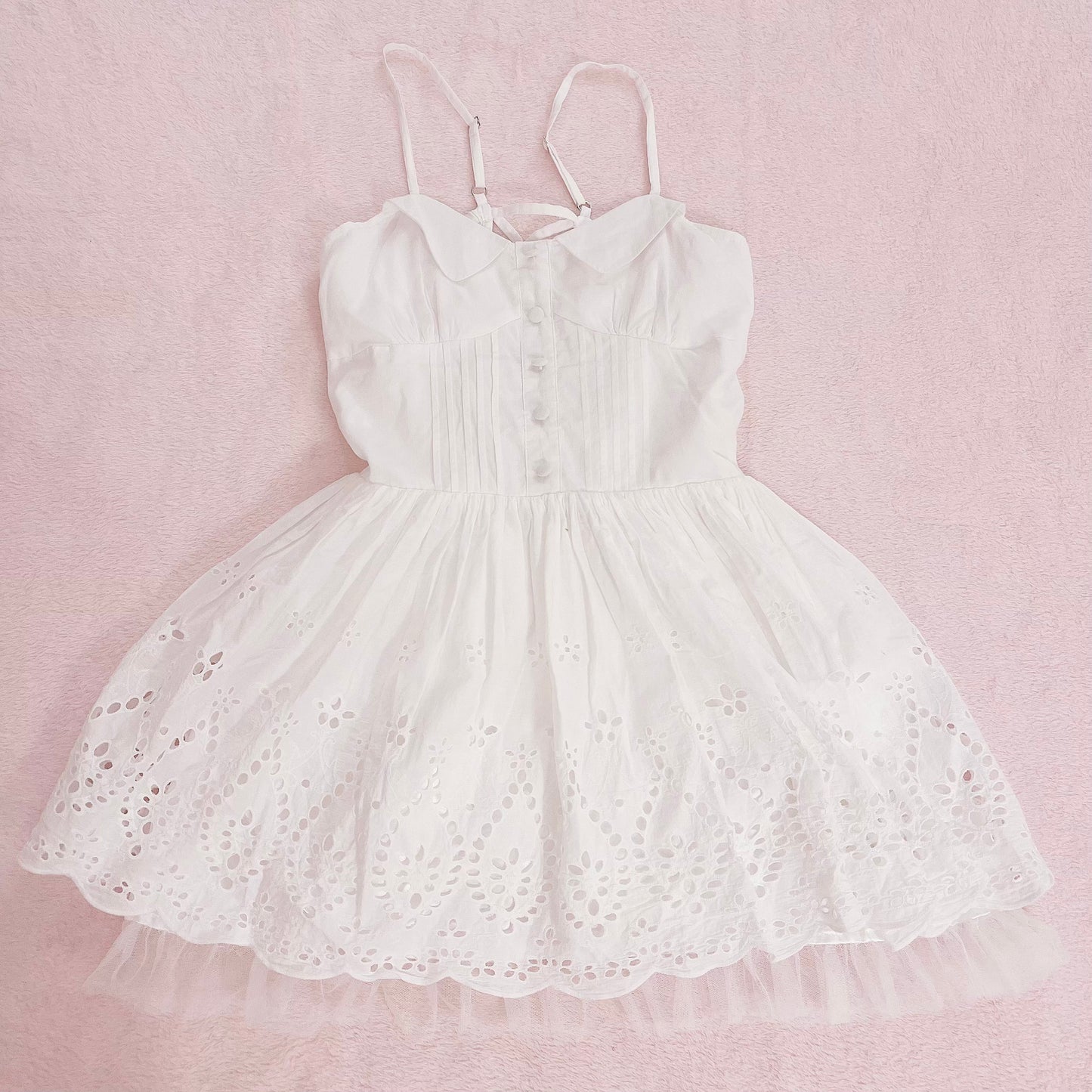 liz lisa white mini summer dress