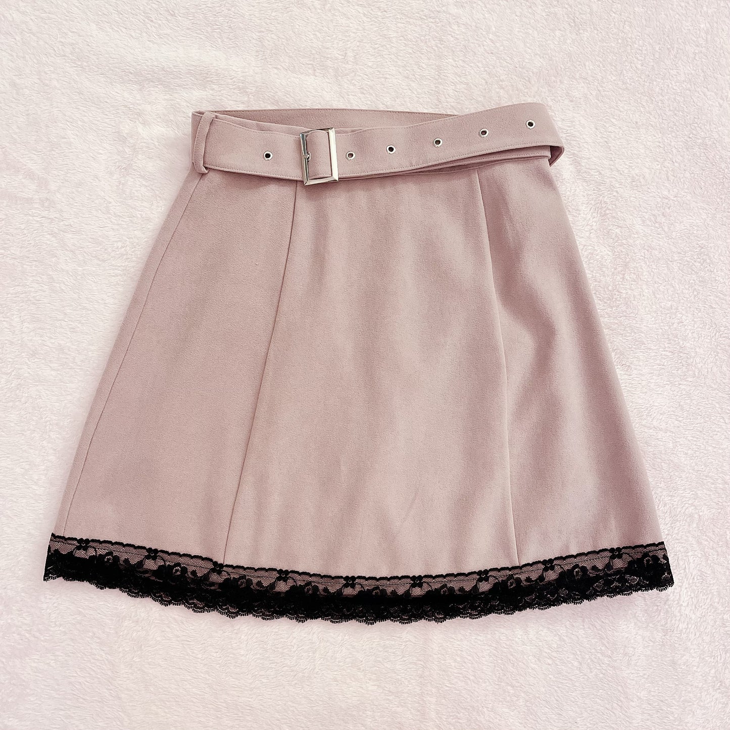 ank rouge mauve belted skirt