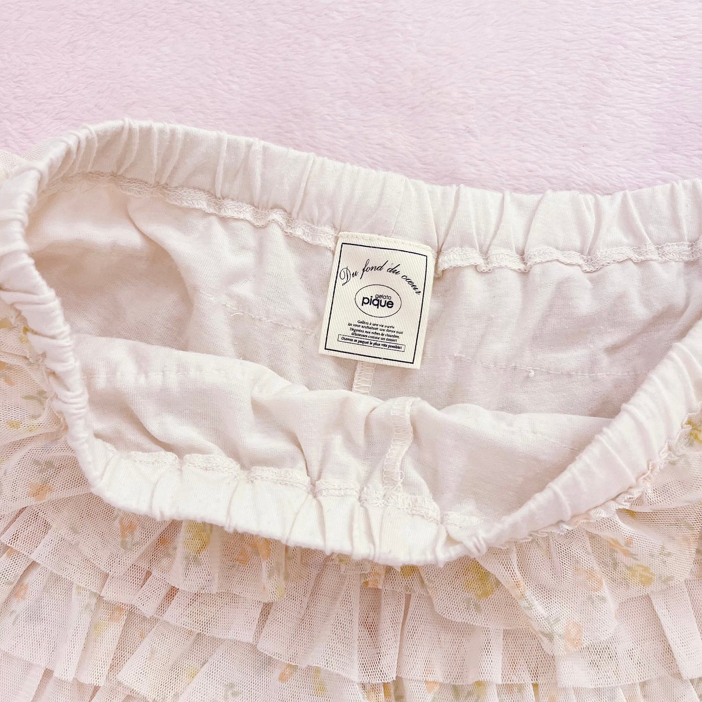 cream floral ruffle bloomers