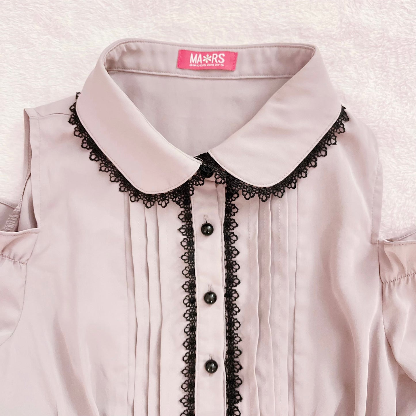 mars mauve pink and black dress