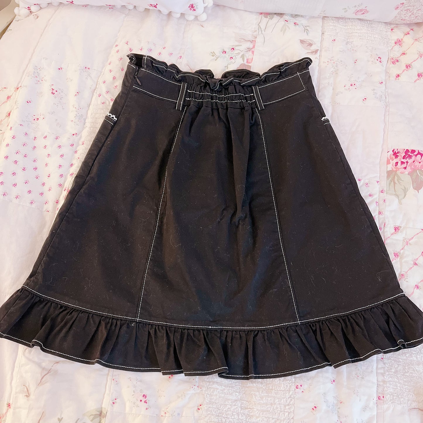 secret honey contrast skirt