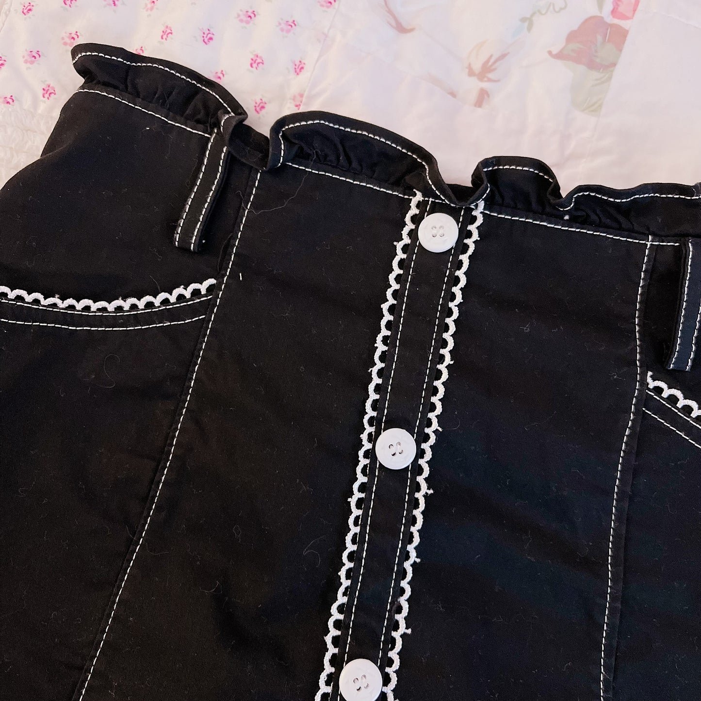 secret honey contrast skirt
