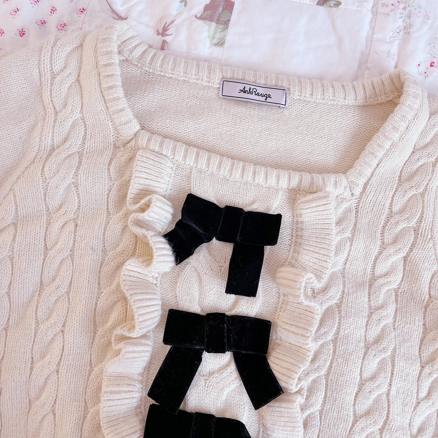 ank rouge cable knit sweater