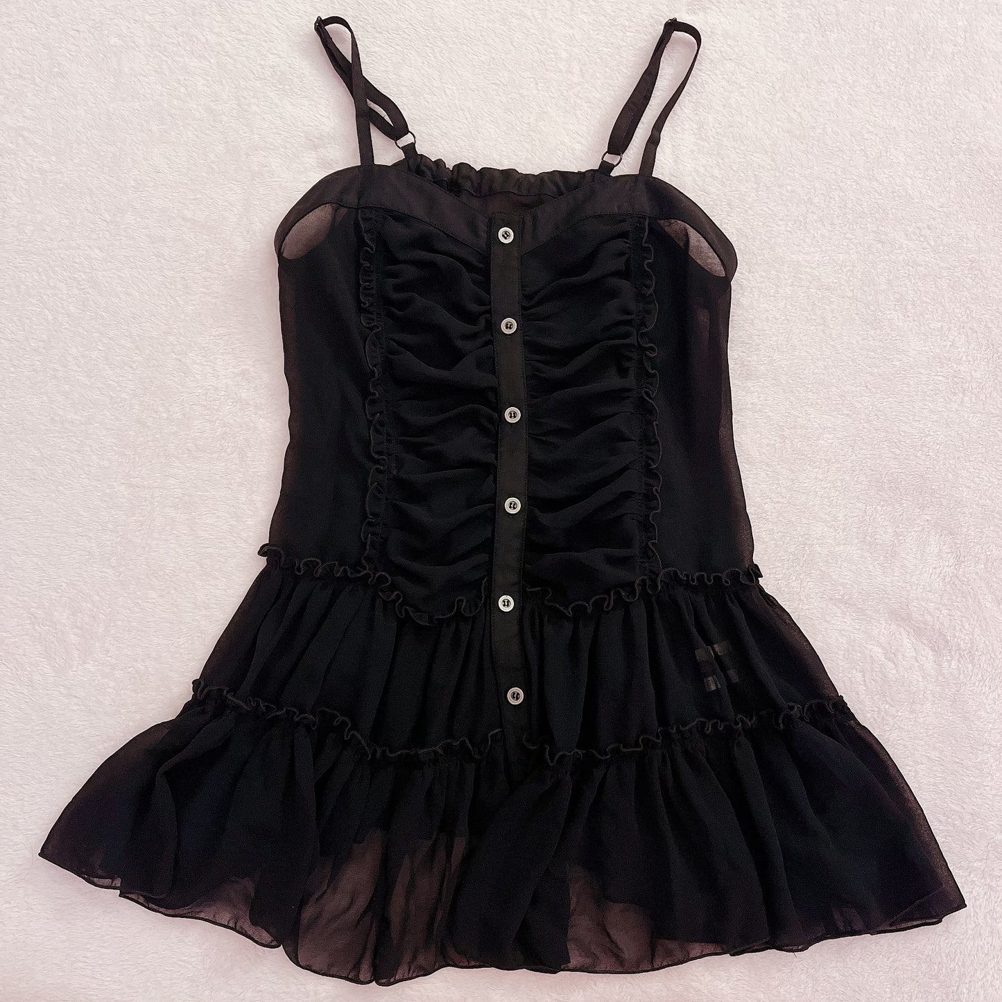 ruched mini baby doll dress