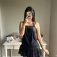 black gothic halter neck camisole