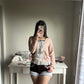 beige layered style shoujo top
