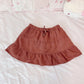 brown flared skirt