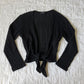 black knit bolero