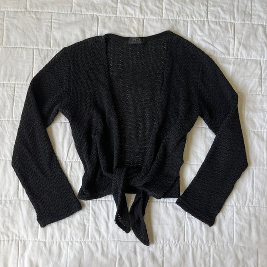 black knit bolero