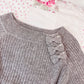 gray ribbon accent knit