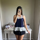 navy halter camisole