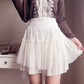 beige lace culottes