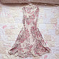 pink floral two piece dress set