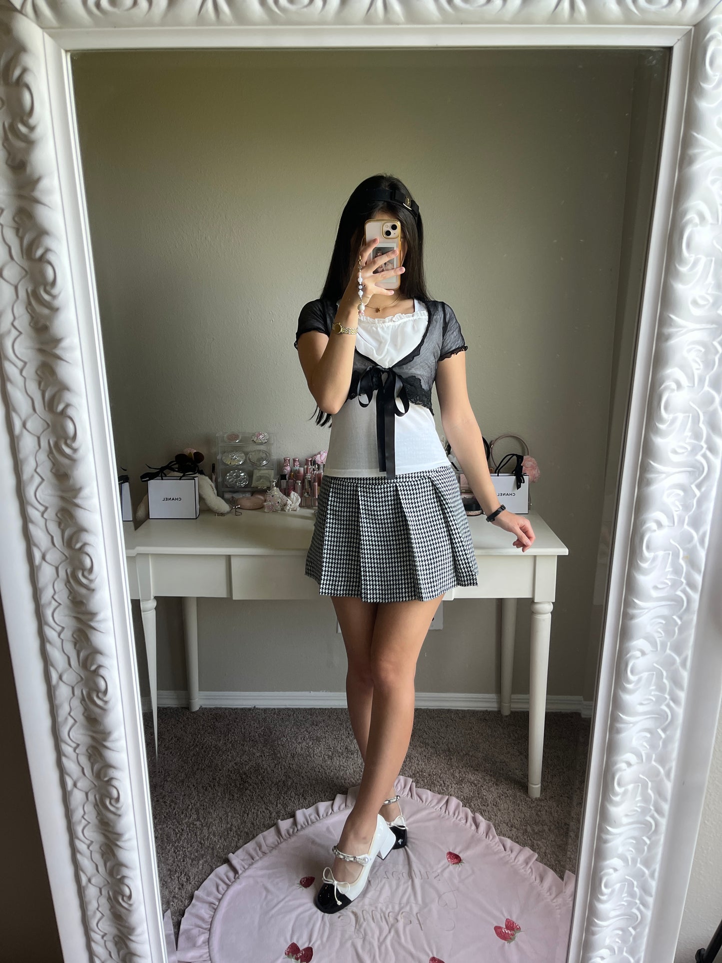sheer black mini bolero