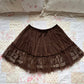axes femme brown tulle tiered skirt
