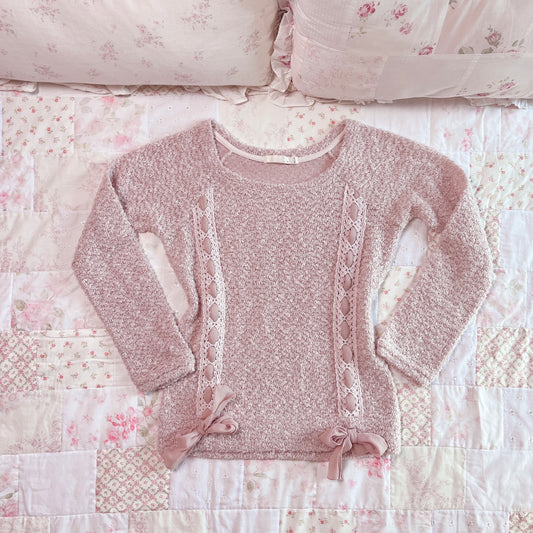 pink moco sweater