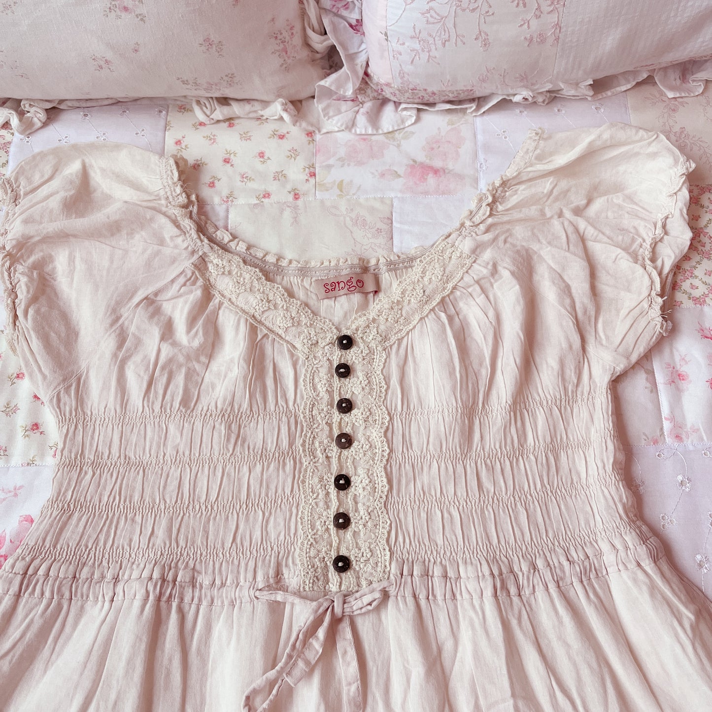 light pink bustier style dress