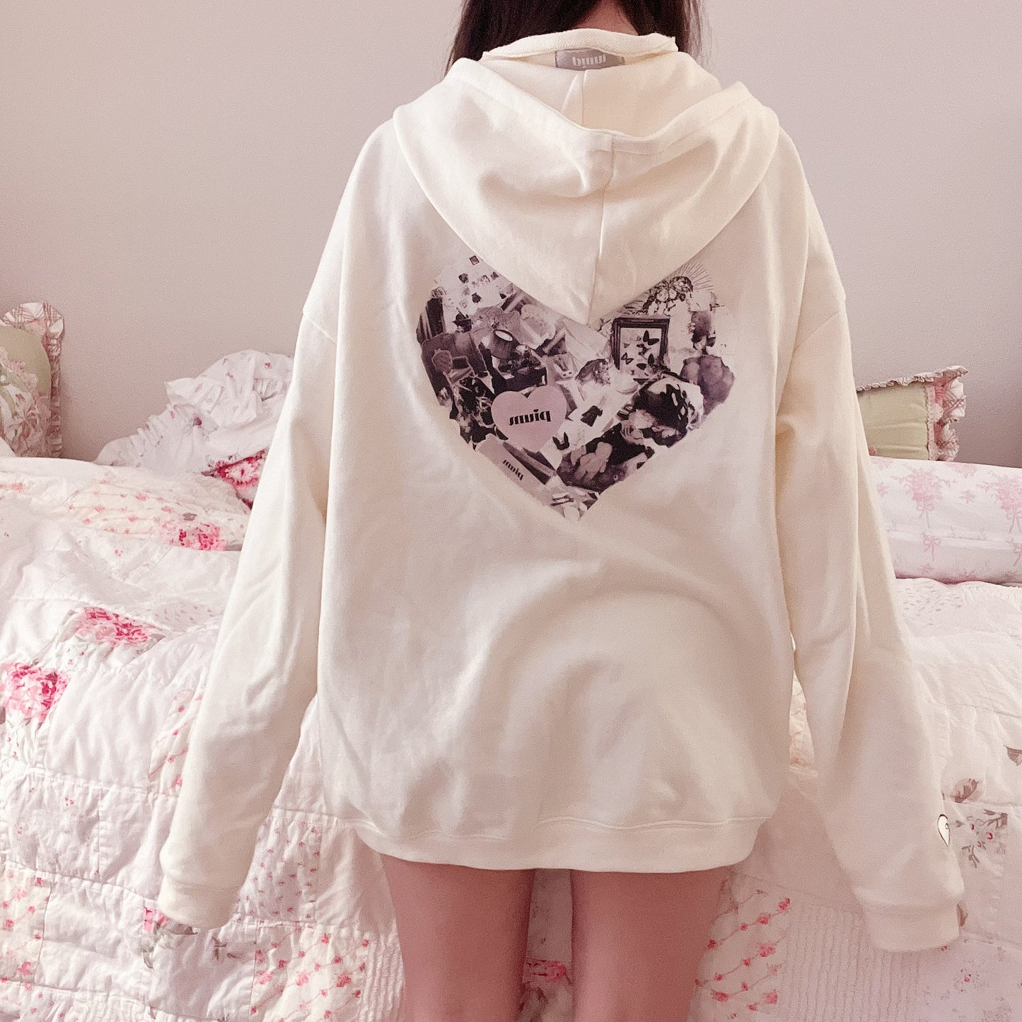 Pium cream oversized hoodie